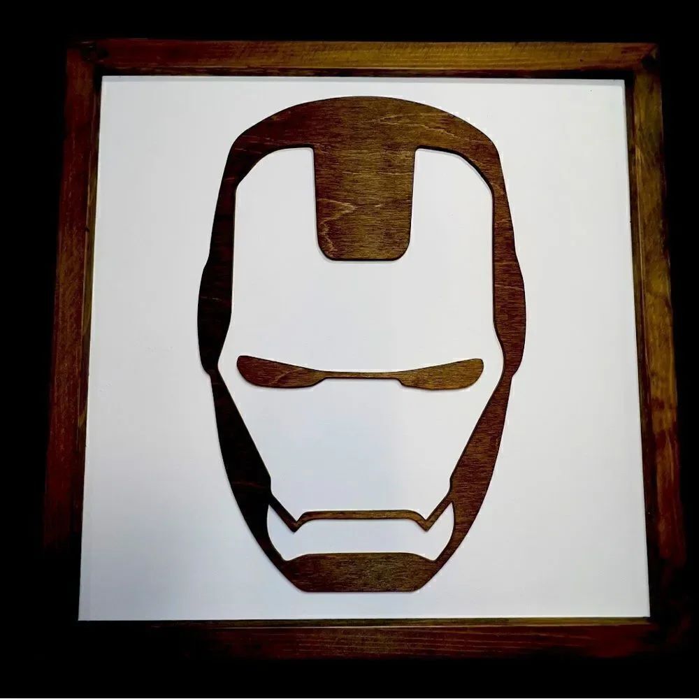 Superhero Wall Art |Wood Sign | Super Hero Wall Art 16X16” Handmade Iron Man